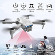 E88 Pro Drone with 4K HD Dual Camera/WiFi FPV, Foldable RC Quadcopter, Auto Hover, Altitude Hold, Headless Mode, App Control,